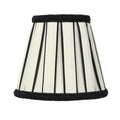 3X5X4.5 Eggshell With Black Chandelier Clip On Lampshade