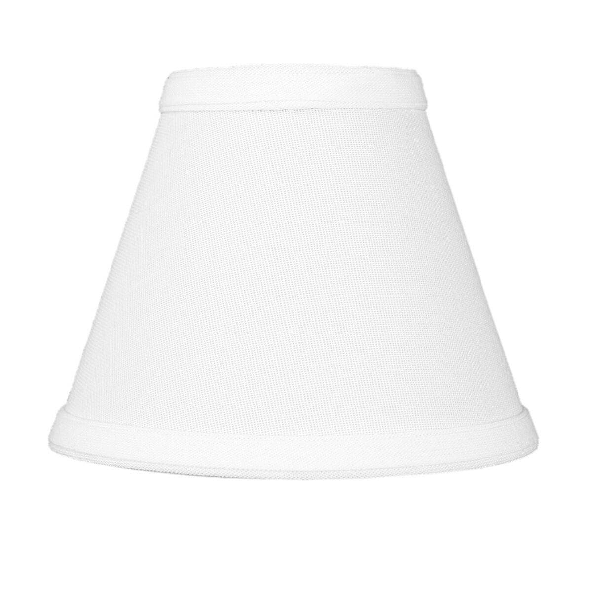3X6X5 Chandelier White Linen Clip On Lampshade