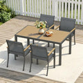 4 6 Person Patio Dining Set With Rectangular Table