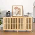4 Doors Buffet Storage Cabinet Console Sideboard For Kitchen Dining Room Entryway Oak