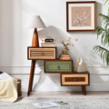 4 Drawer Cabinet With Artistic Mixed Materials