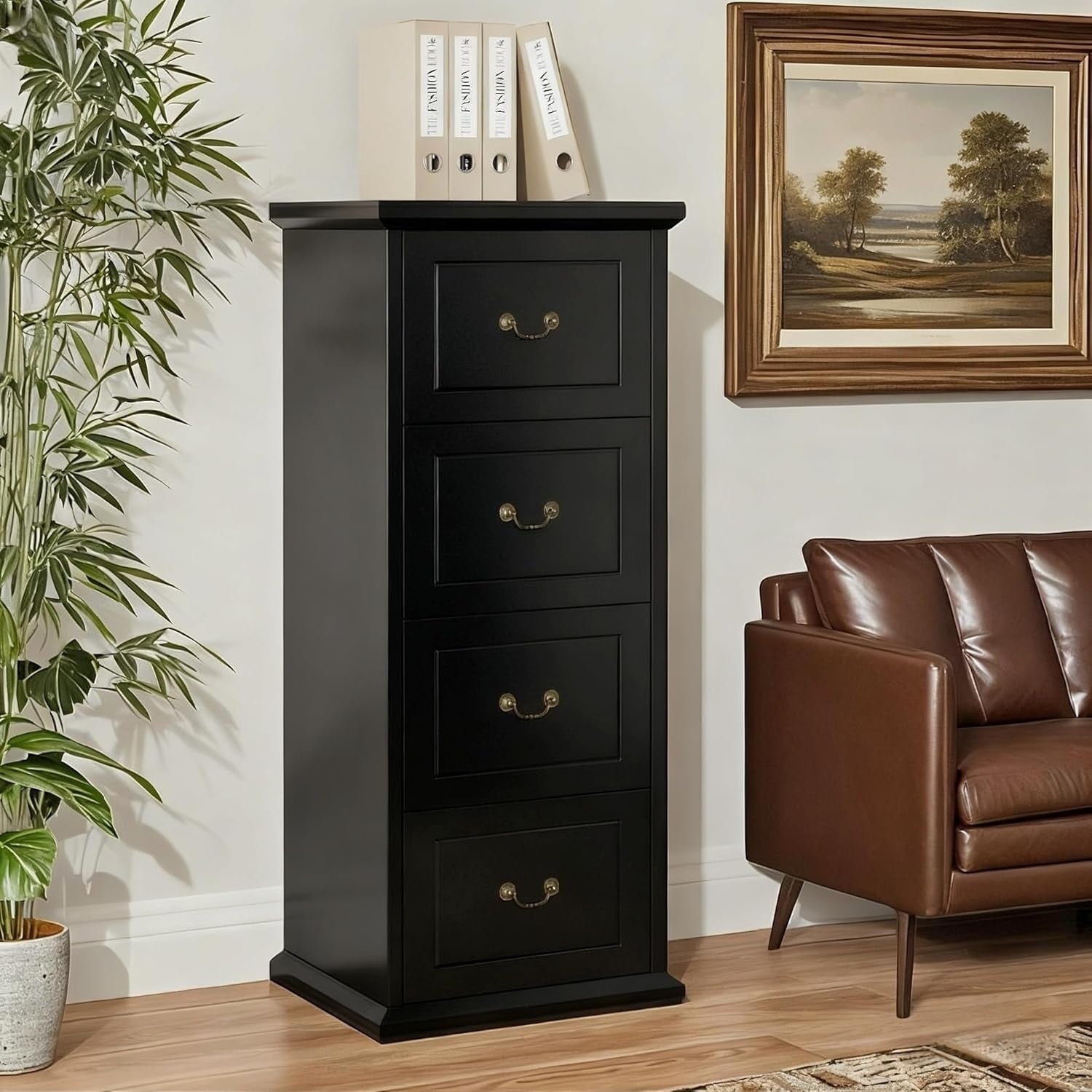 4 Drawer File Filing Cabinet Vertical File Cabinet Office Wood Filing Cabinet For A4 Letter Size Tall File Storage