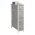 4 Drawers Chest Dresser Narrow Beige