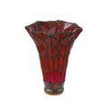 4 In. Wide X 5.5 In. High Tiffany Pond Lily Red Shade