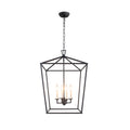 4 Light Caged Chandelier In Antique Metal Finish Antique Metal Finish