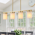 4 Light Faux Marble Glass Island Pendant Light Modern Kitchen Dia.28.94 In
