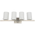 4 Light Led Integrated Vanity Lighting In Brushed Nickel Finish