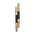 4 Light Matte Black Tubed Wall Sconce With A Gold Interior