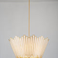 4 Light Modern Metal Glasschandelier With White Jade Glass Shade For Living Room 4 Light