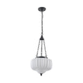 4 Light Pendant Light Matte Black Iron Hanging Ceiling Light White Glass Shade Dining Room Kitchen Island Farmhouse Lighting