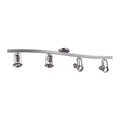 4 Light Wave Track Light In Brushed Nickel Finish