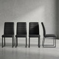 4 Pack Premium Pu Office Dining Chairs With High Density Foam Sturdy Iron Legs Spray Paint Easy Assembly