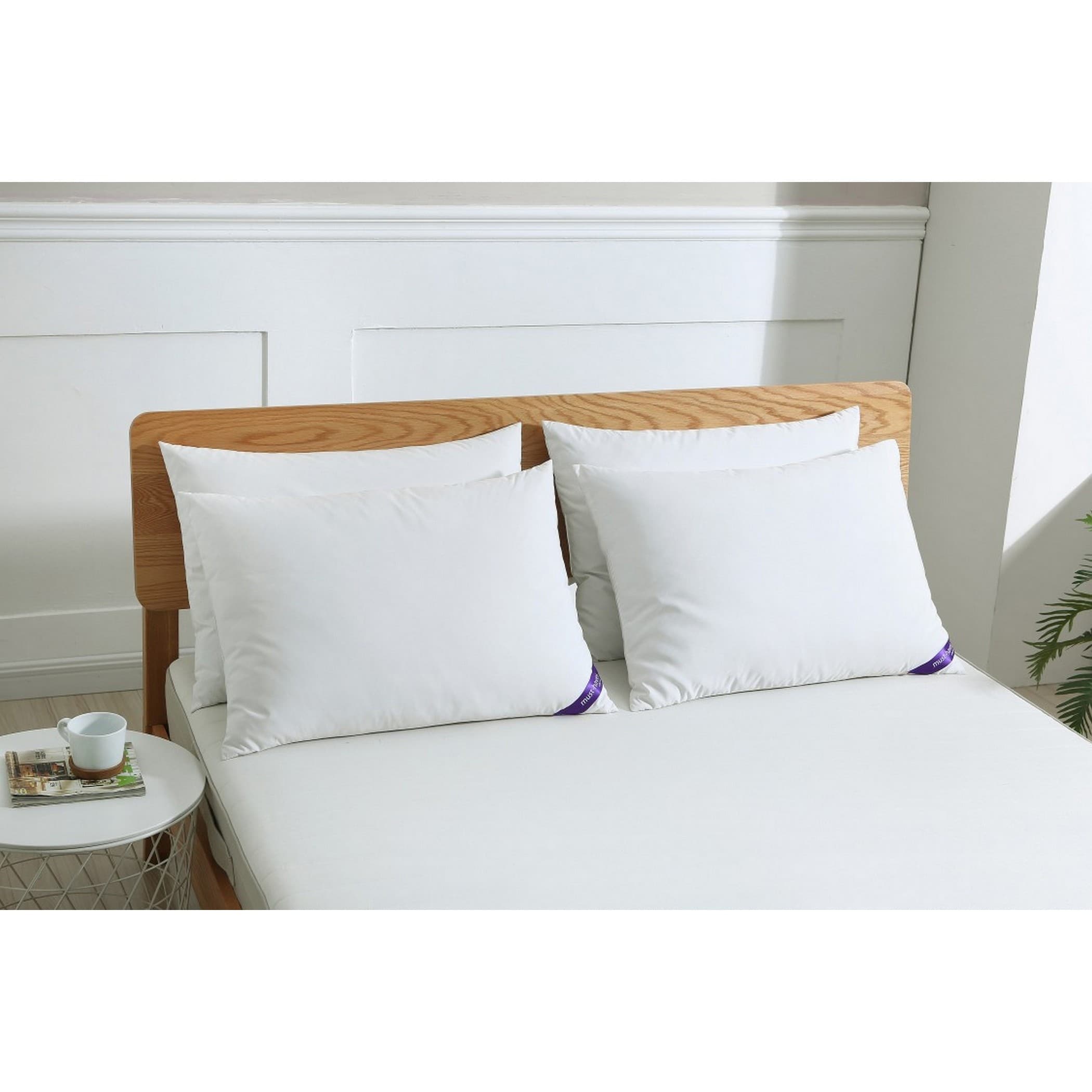 St. James Home Cotton Silver Duck Feather Pillows Set Of 4 White