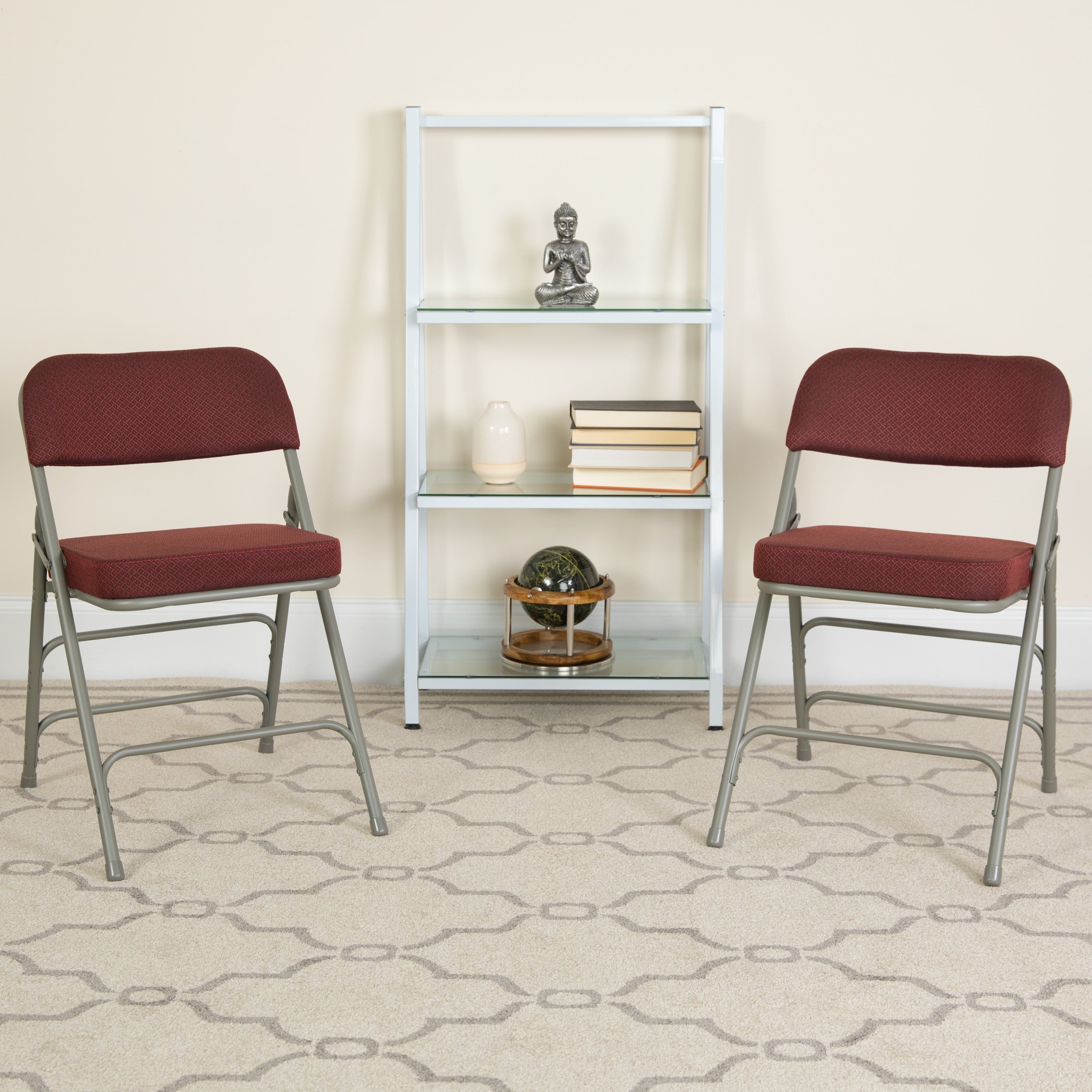 Lancaster Home Padded Steel Folding Chair