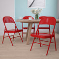 4 Pk. Hercules Series Double Braced Metal Folding Chair