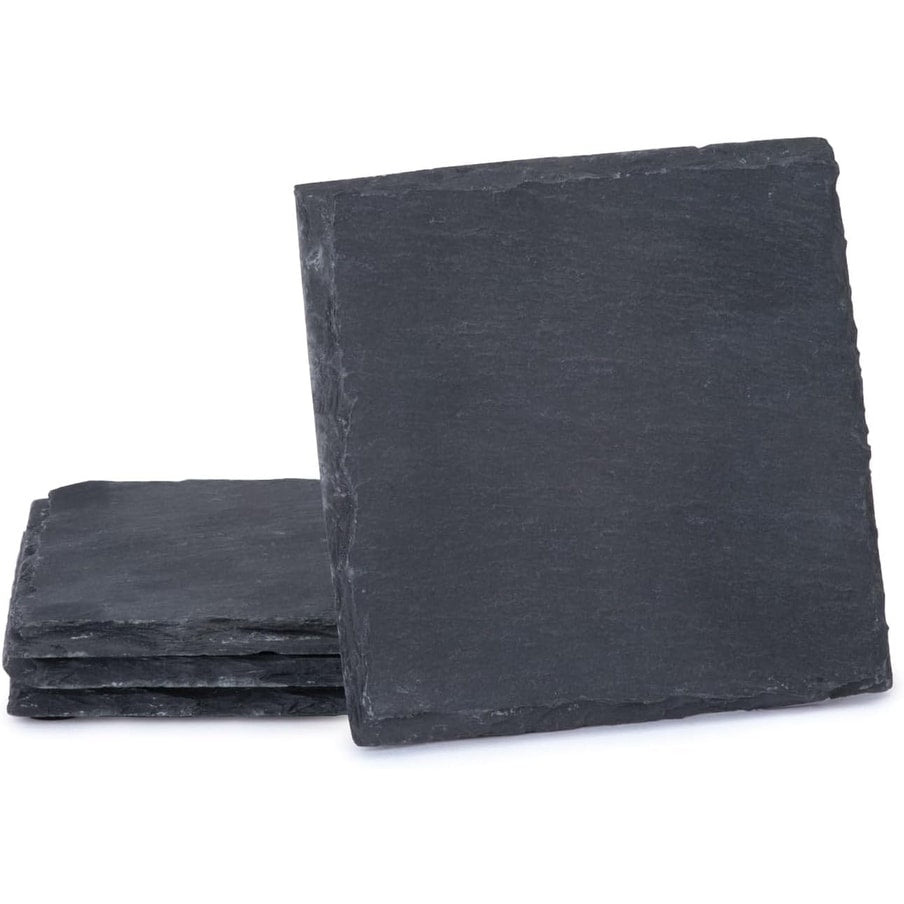 Plain Slate 4 Piece Coaster Set