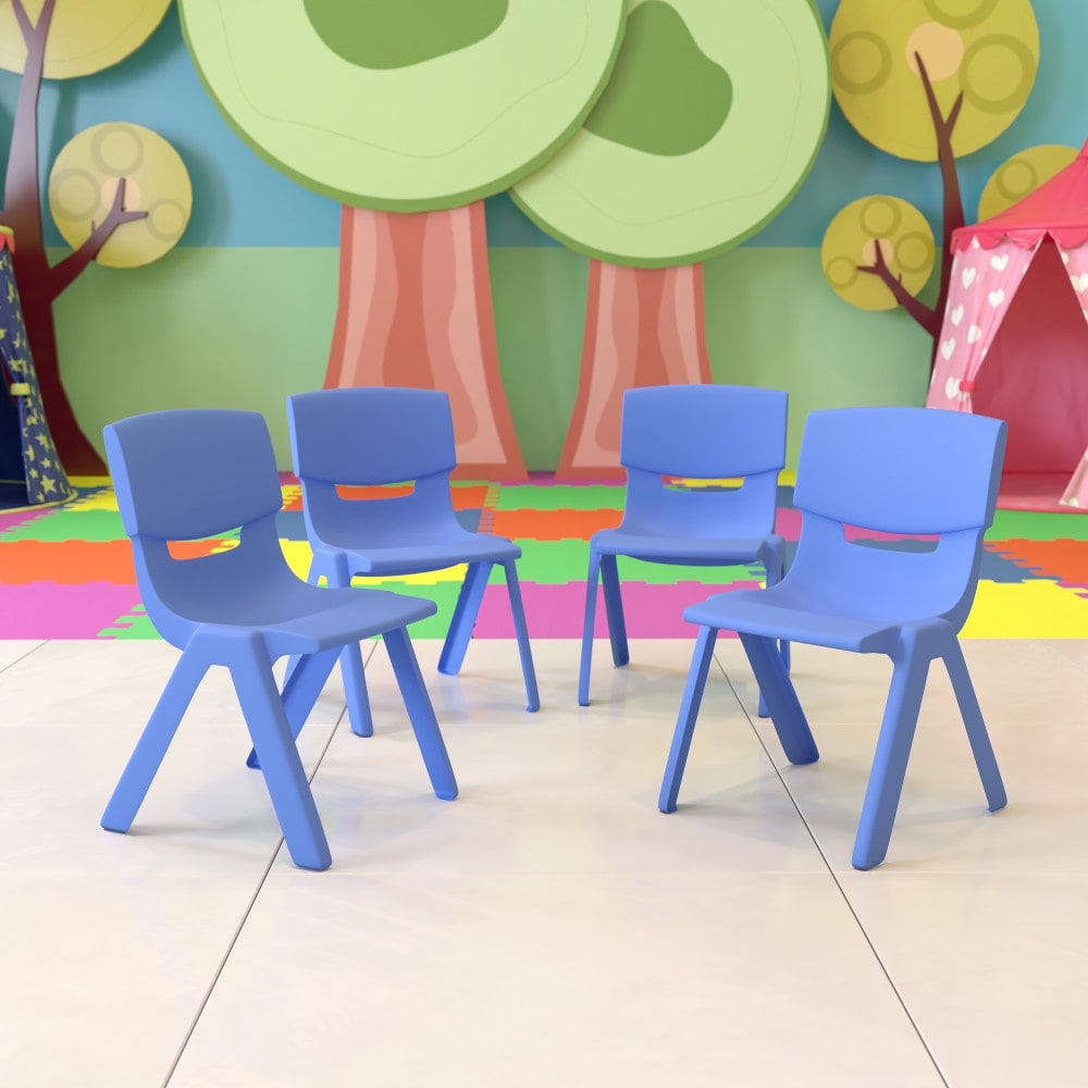 4 Pack Plastic Stack School Chair With 12 Seat Height Kids Chair