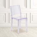 Lancaster Home Transparent Plastic Stacking Side Chair