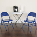 4 Pk. Hercules Colorburst Series Triple Braced Double Hinged Metal Folding Chair