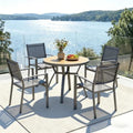 4 Person Patio Dining Set With Round All Aluminum Table 5 Piece