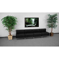 Hercules Imagination Series Black Leather Lounge 4 Piece Set