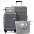 4 Piece Luggage Set 20In Carry On 28In Checked Suitcase With Tsa Lock Travel Duffel Bag Wet Dry Toiletry Bag