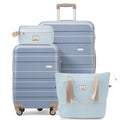 4 Piece Luggage Set 20In Carry On 28In Checked Suitcase With Tsa Lock Travel Duffel Bag Wet Dry Toiletry Bag