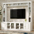 4 Piece Modern Entertainment Center With Bookshelves For Tvs Up To 80