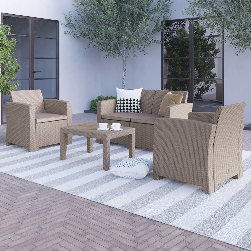 4 Pc Charcoal Seating Set