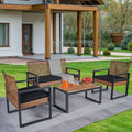 4 Piece Patio Furniture Set Outdoor Balcony Porch Garden Backyard Lawn