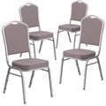 4 Pk. Hercules Series Crown Back Stacking Banquet Chair