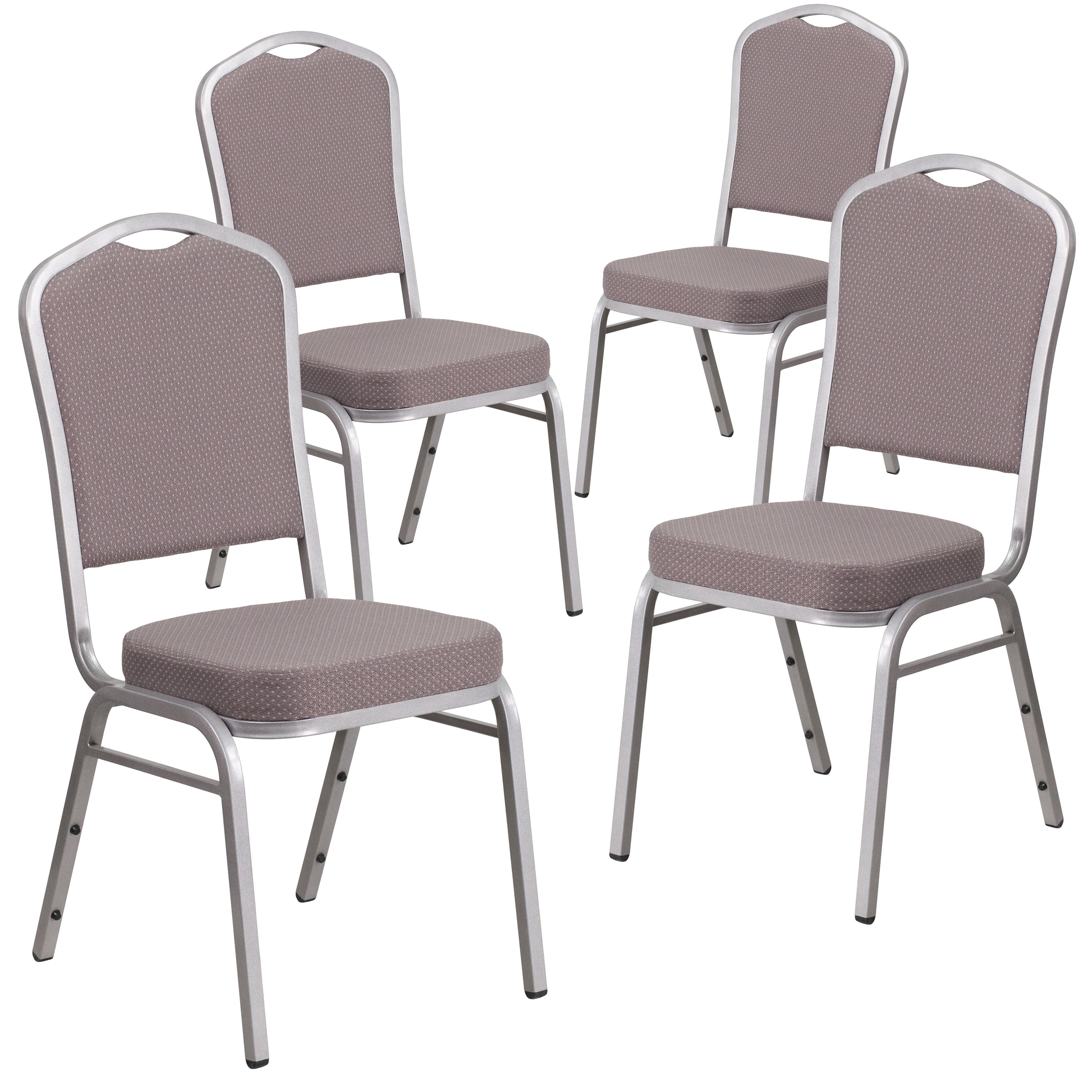 4 Pk. Hercules Series Crown Back Stacking Banquet Chair