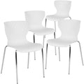 Lancaster Home Lowell 4 Piece Contemporary Quilted Design Stack Chair Set