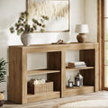 4 Tier Farmhouse Console Tables For Entryway Wood Hallway Sofa Table With Storage 59.1 L X 13.8 W X 33.5 H