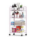 4 Tier Rolling Utility Cart With Removable Baskets