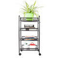 4 Tier Steel Storage Shelving Cart W Wheels