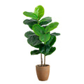 4 Ft Artificial Rubber Tree In Decorative Planter