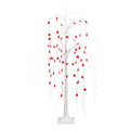 4 Ft Pre Lit Valentines Day Willow Tree With 48 Heart Shaped Lights