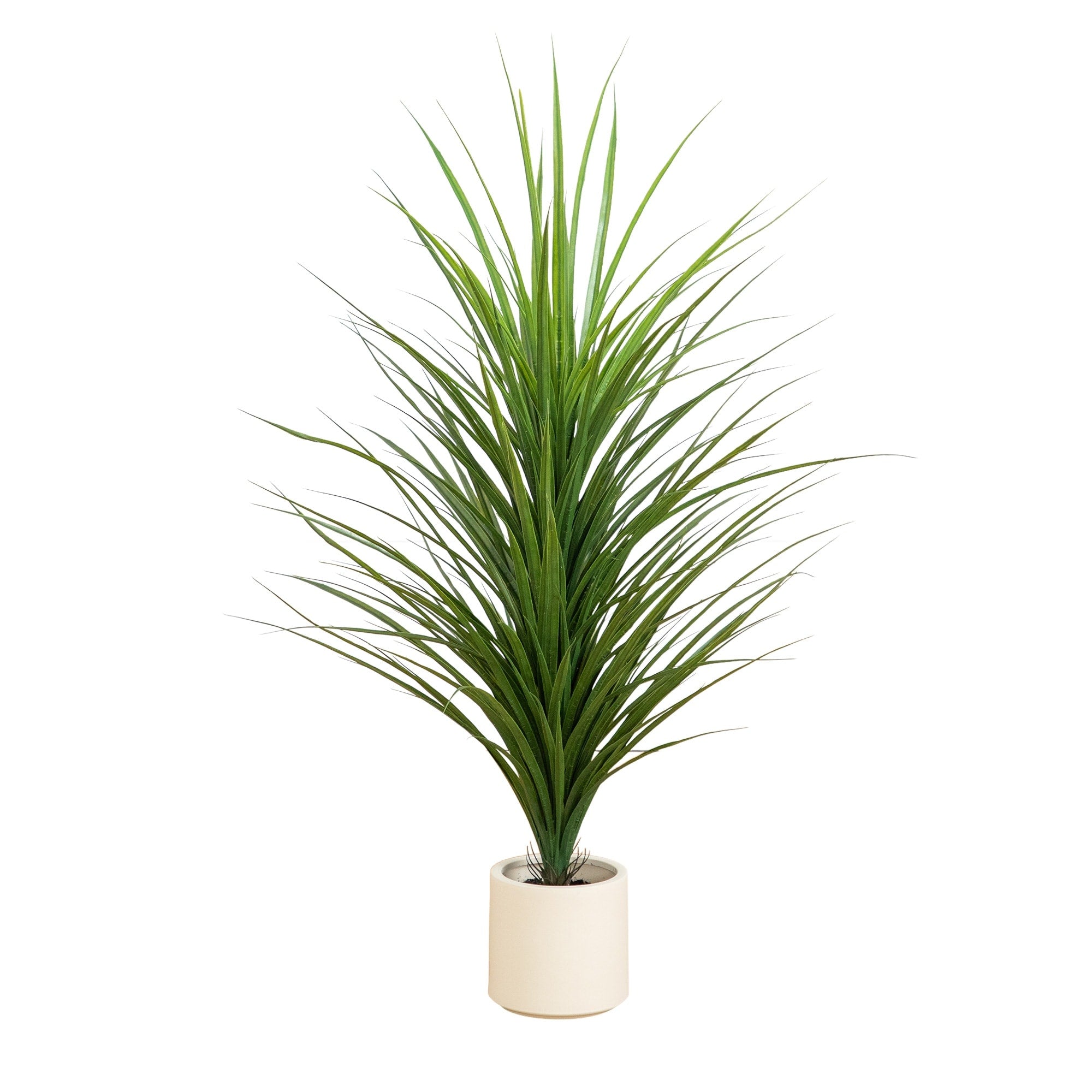 4 Ft Uv Resistant Grass Plant In White Planter Indoor Outdoor