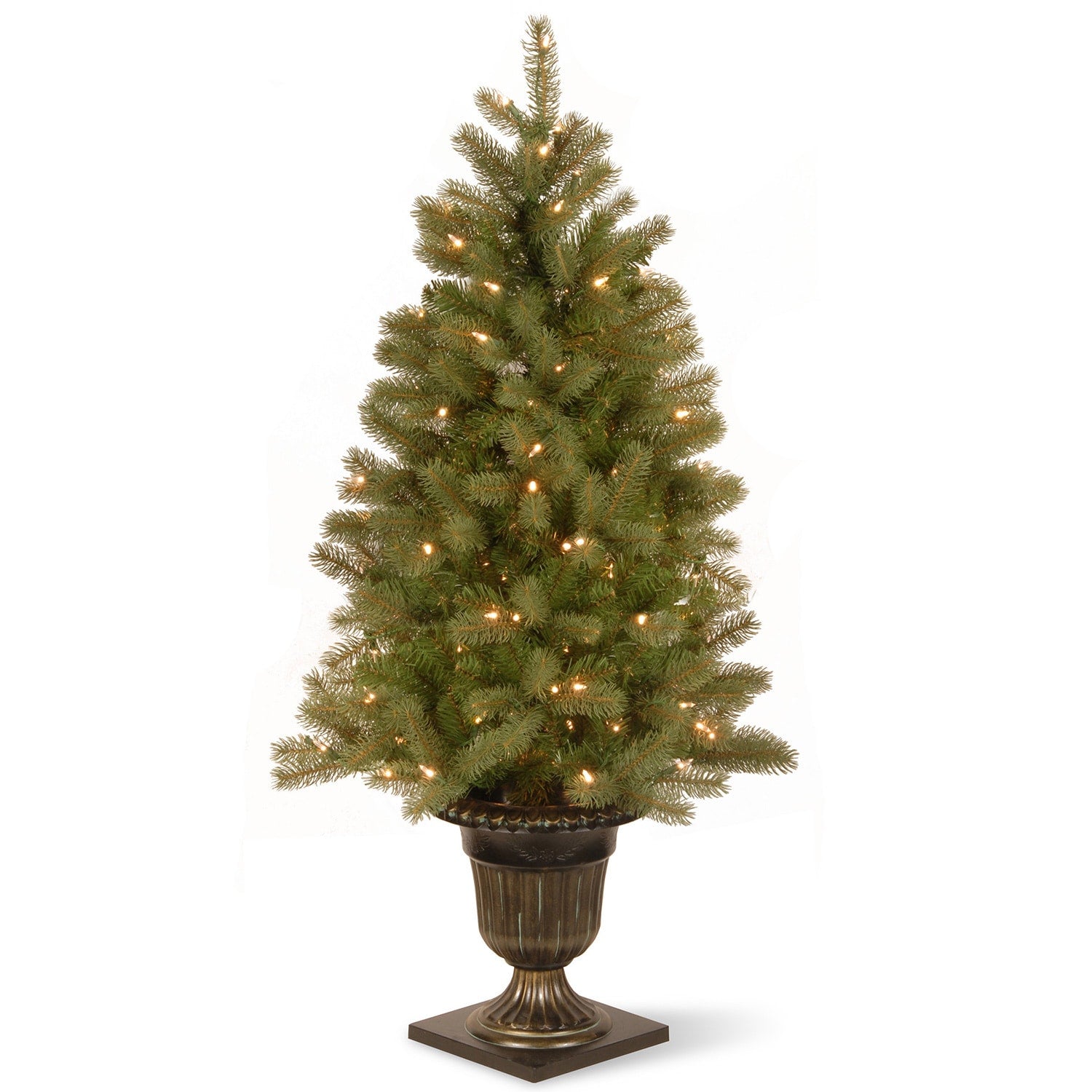 4 Foot Downswept Douglas Fir Entrance Tree With Clear Lights