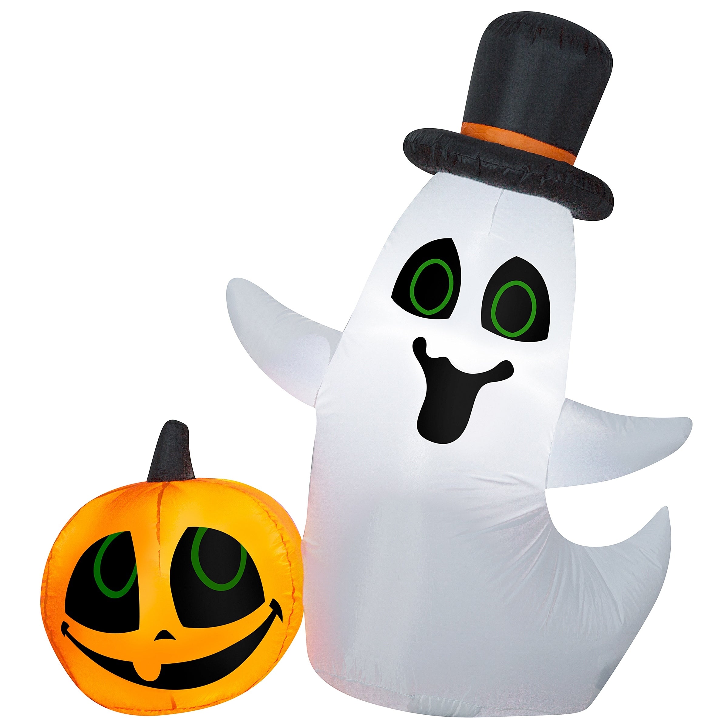 4 Ft. Inflatable Ghost And Pumpkin