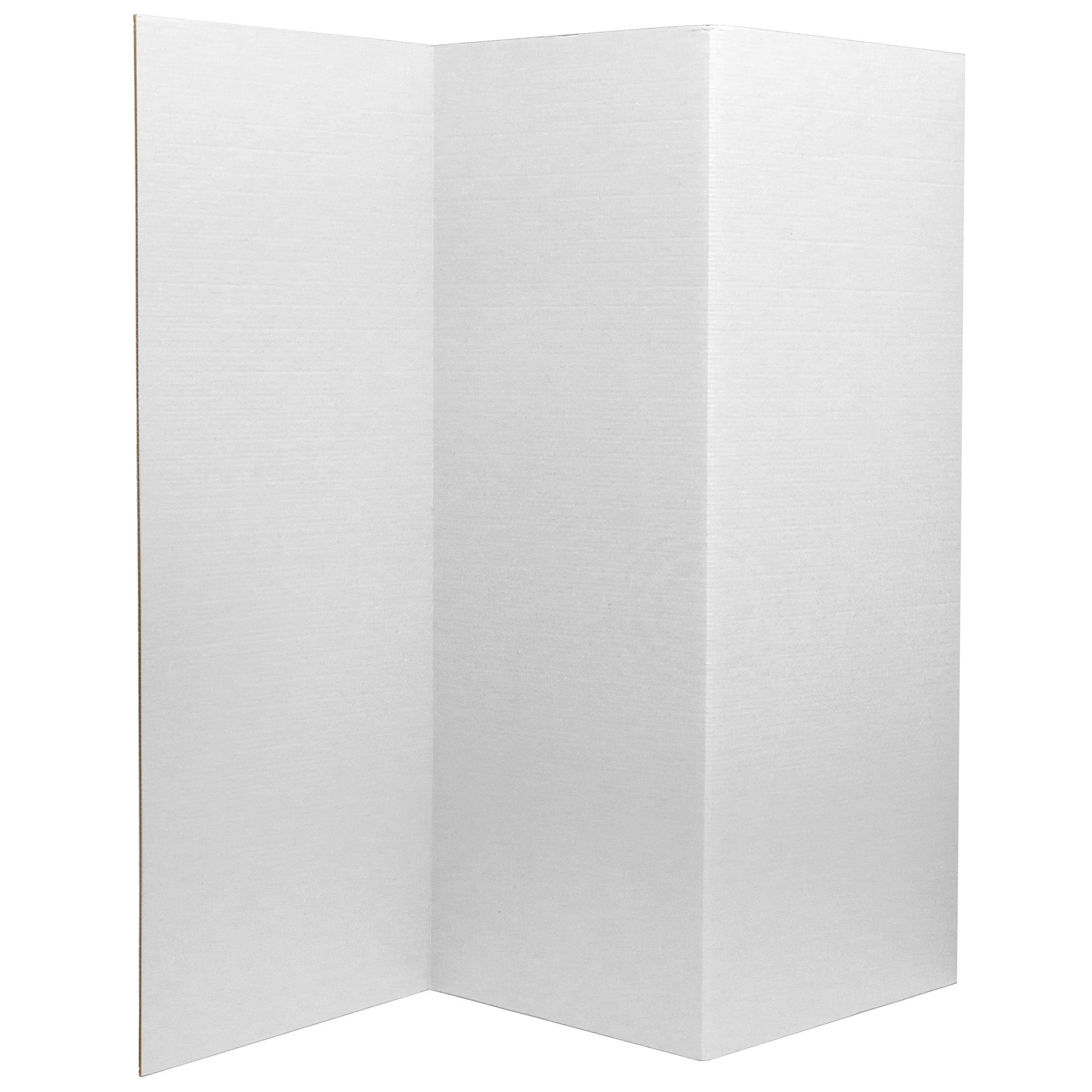 4 Ft. Tall White Cardboard Room Divider