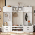 4 In 1 Detachable Hall Tree With Storage Drawers And 7 Hooks
