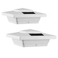 4 Inch White Pvc Windsor Solar Post Cap 2 Pack