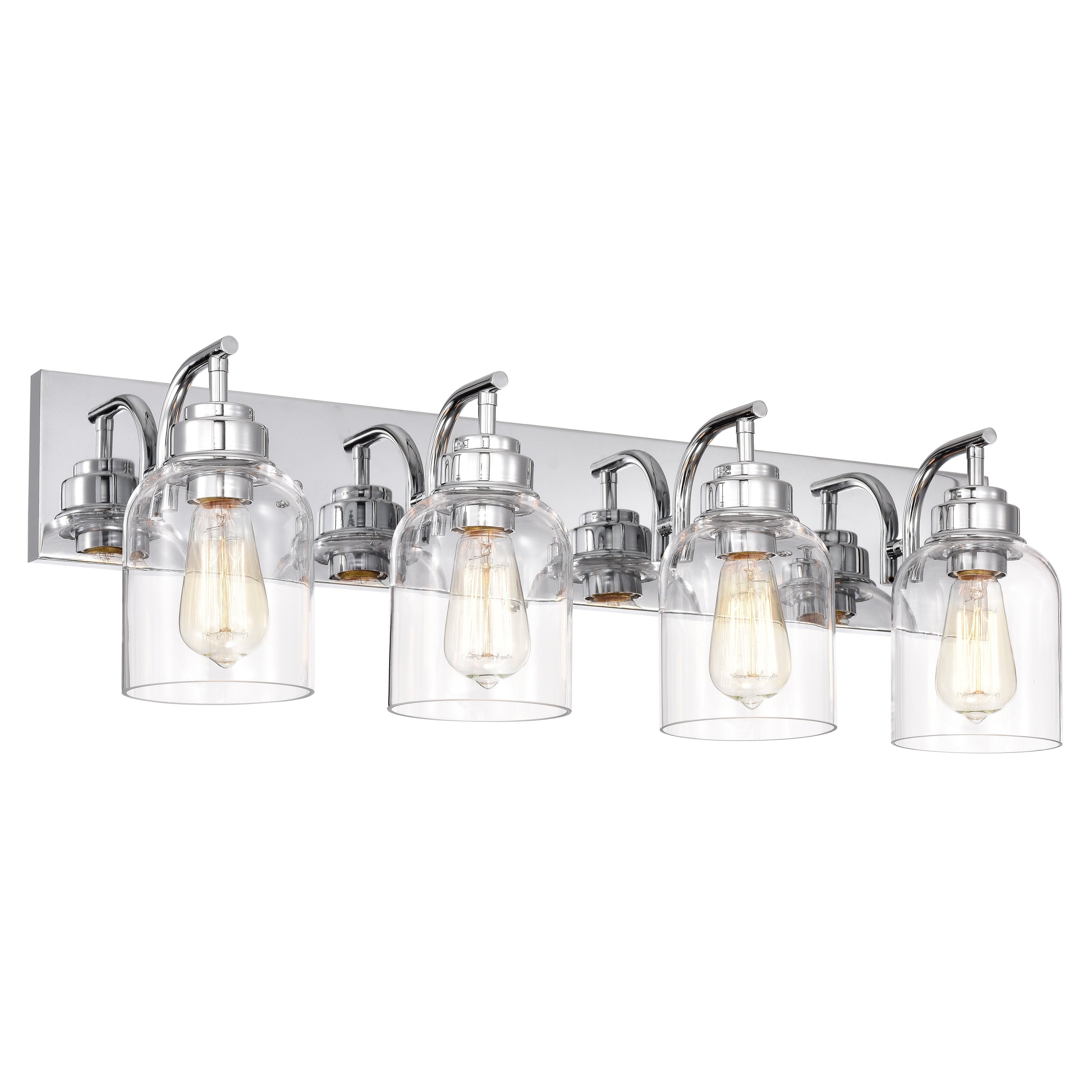 4 Light Chrome Bath Vanity Light