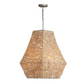 4 Light Natural Jute Grey Pendant