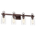 4 Light Oil Rubbed Bronze Bath Vanity Light