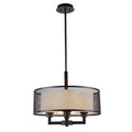 4 Light Oil Rubbed Bronze Hanging Pendant W Etched Glass Shades