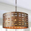 4 Light Patinaed Brass Pendant