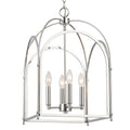 4 Light Polished Chrome Pendant 14 Inch Wide